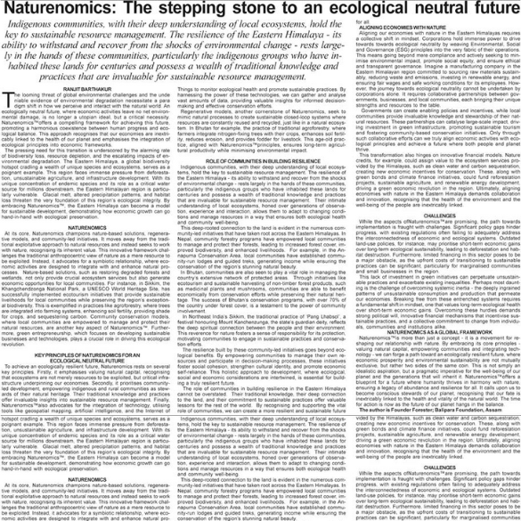 Naturenomics™: The Stepping Stone to an Ecological Neutral Future – The Meghlaya Guardian